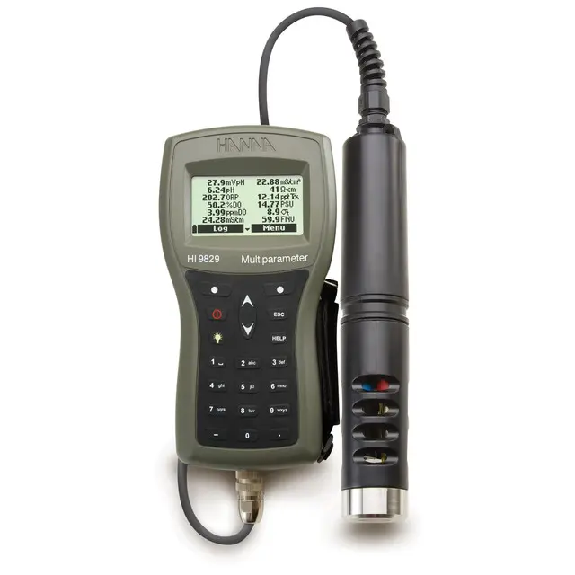  HI9829 Multiparameter pH/ISE/EC/DO/Turbidity Waterproof Meter with optional GPS
